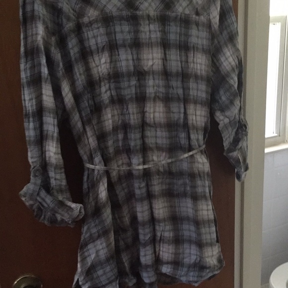 NWT Motherhood Maternity flannel plaid tunic 1X - Picture 7 of 10